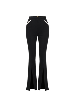 Elisabetta Franchi split flared trousers - Black