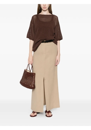 Antonelli Jamie button slit skirt - Neutrals