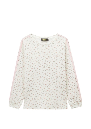 Mini Cream floral-print T-shirt - Neutrals
