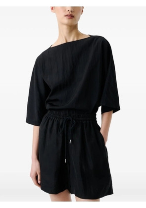 Studio Nicholson Bascom short-sleeve back-button top - Black