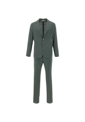 Manuel Ritz lapel-pin suit - Green