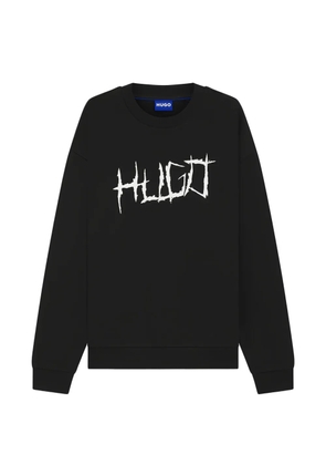 HUGO logo-artwork cotton sweatshirt - Black