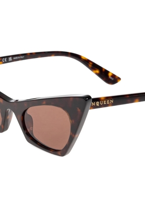 Alexander McQueen cat-eye sunglasses - Brown