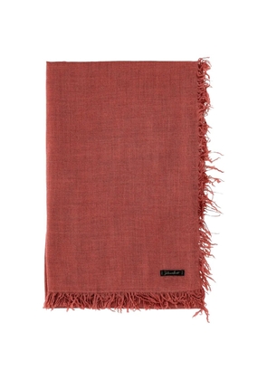 Faliero Sarti fringed rectangle scarf - Red