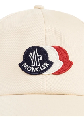 Moncler logo-patch cap hat - Neutrals