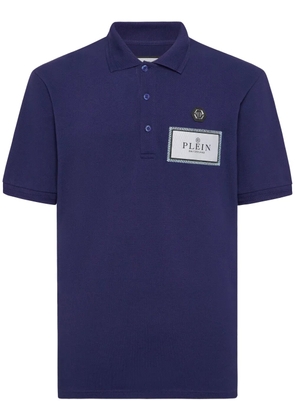Philipp Plein logo-tag polo shirt - Blue