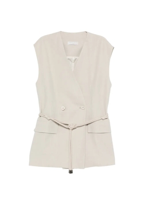 Antonelli Ellen double-breasted belted waistcoat - Neutrals