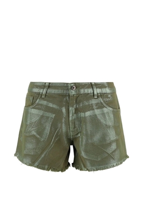 DON'T @ ME frayed shorts - Green