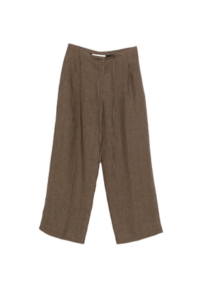 Róhe drawstring pleat trousers - Brown
