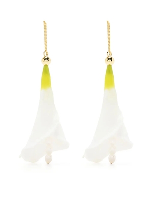 Cult Gaia flower-drop earrings - White
