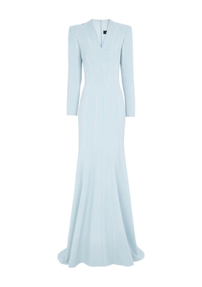 Jenny Packham Victoire rhinestone-embellished maxi gown - Blue