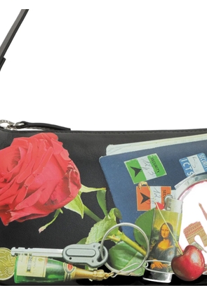 Vaquera Trompe L'Oeil printed shoulder bag - Black