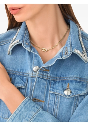 Philipp Plein crystal lettering necklace - Gold