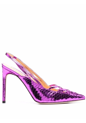 Giannico pointed 110mm heeled pumps - Purple