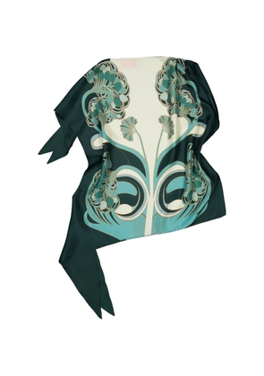 La DoubleJ printed silk scarf - Green