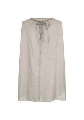 Fabiana Filippi checked sleeveless top - Neutrals