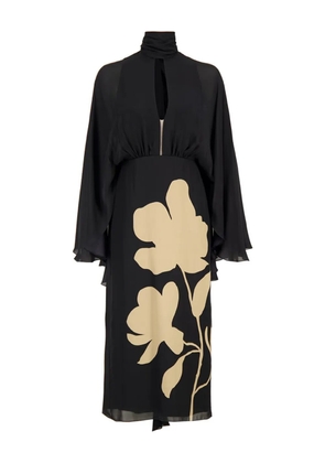 Johanna Ortiz Post Treasured floral midi dress - Black