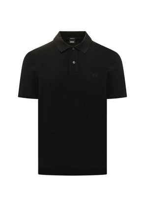 BOSS buttoned pallas t-shirt - Black
