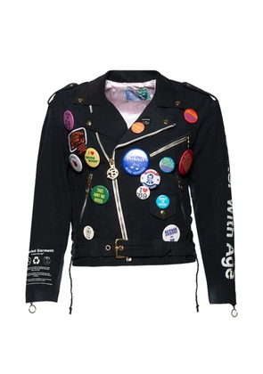 Better with Age pins cotton jacket - Black