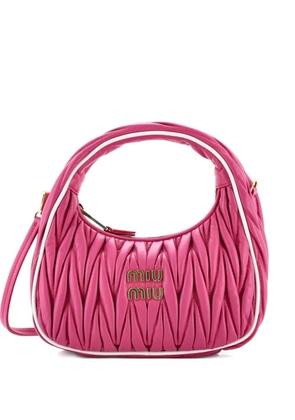 Miu Miu Pre-Owned Wander Matelasse Leather Small hobo bag - Pink