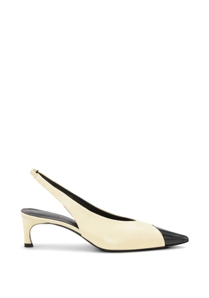 ROTATE BIRGER CHRISTENSEN pointed-toe slingback leather pumps - Neutrals