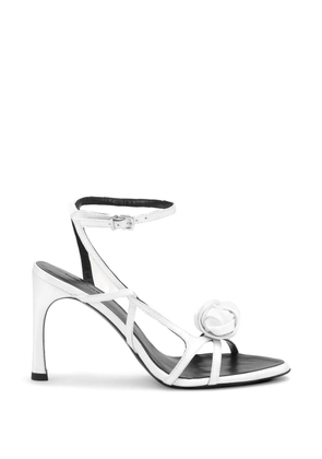 ROTATE BIRGER CHRISTENSEN Knot satin sandals - White