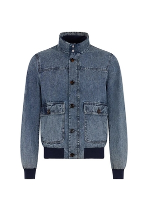 Moorer collar denim jacket - Blue