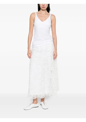 Maurizio Braschi lace midi skirt - White