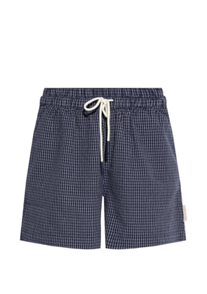 RETHINKIT STUDIOS check-pattern drawstring shorts - Blue