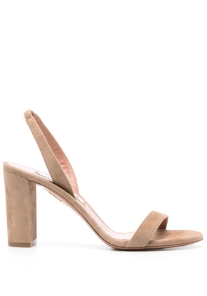 Aquazzura 85mm So Nude Block sandals - Brown