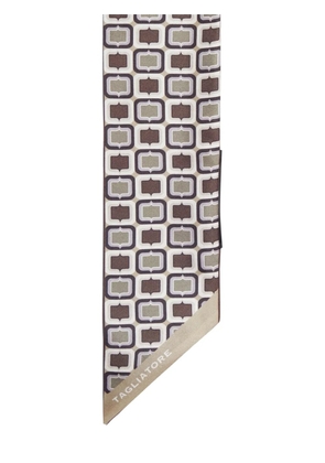 Tagliatore geometric-print scarf - Neutrals