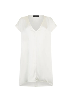 Fabiana Filippi V-neck satin midi dress - White