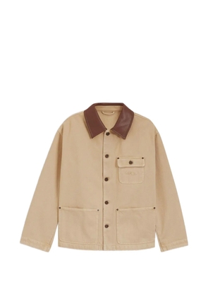HUGO Flimane chest-pocket contrast-collar jacket - Neutrals