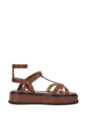 Fabiana Filippi woven strap leather sandals - Brown