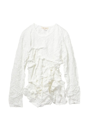 Comme Des Garçons ruffled top - White