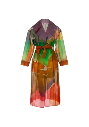 Ulla Johnson Novalie belted printed coat - Orange