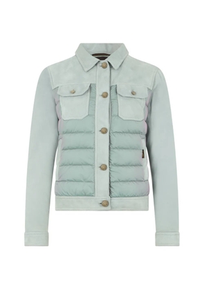 Moorer quilted leather jacket - Blue