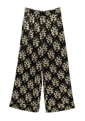 Cynthia Rowley silk wide-leg trousers - Black