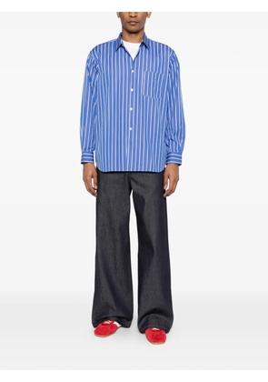 Comme Des Garçons striped pocket shirt - Blue