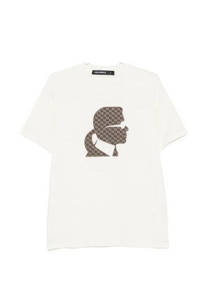 Karl Lagerfeld profile patterned T-shirt - White