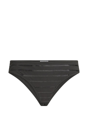 Brunello Cucinelli stripes Monili bikini bottoms - Black