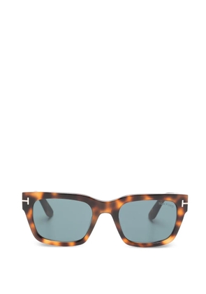 TOM FORD Eyewear metal-trim rectangle sunglasses - Brown