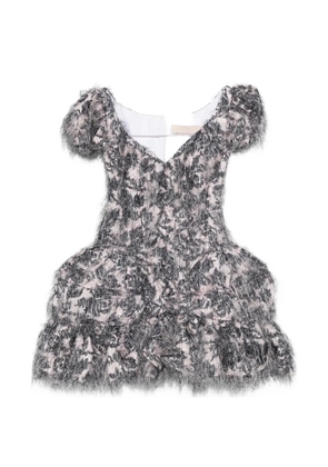 Chopova Lowena Bernardette V-neck ruffled mini dress - Black