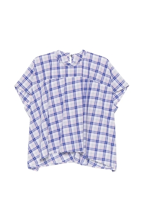 Sofie D'hoore Basker checked short-sleeve top - White