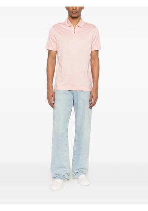 BOSS zip-up polo shirt - Pink