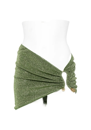Oséree Lumière appliqué-detail mini skirt - Green