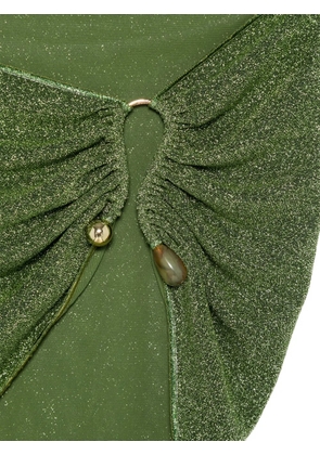 Oséree Lumière appliqué-detail mini skirt - Green