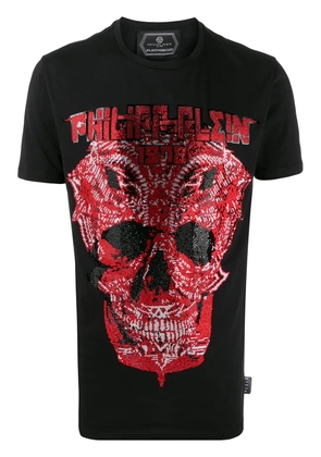 Philipp Plein embellished skull short sleeve T-shirt - Black