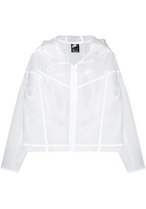Nike logo print sheer jacket - White