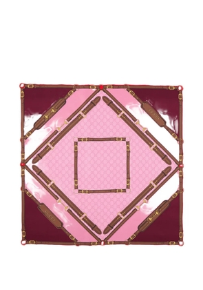 Gucci geometric-print silk scarf - Red